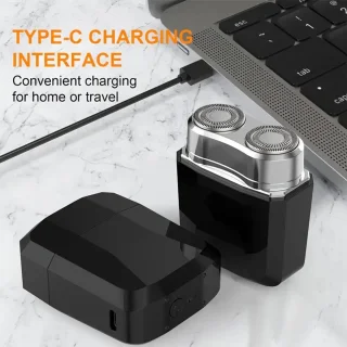 2-Blade Mini Scheerapparaat - Usb Oplaadbare 2-Kop Body Shaver + Precisie/Baardtrimmer - Krachtig, Lichtgewicht en Comfortabel - Perfecte Lichaamshaar Verzorging voor Dames en Heren - Viraal op Tiktok - Kleur: Zwart