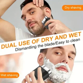 2-Blade Mini Scheerapparaat - Usb Oplaadbare 2-Kop Body Shaver + Precisie/Baardtrimmer - Krachtig, Lichtgewicht en Comfortabel - Perfecte Lichaamshaar Verzorging voor Dames en Heren - Viraal op Tiktok - Kleur: Zwart
