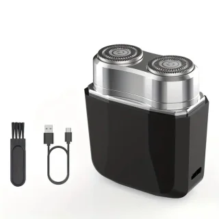 2-Blade Mini Scheerapparaat - Usb Oplaadbare 2-Kop Body Shaver + Precisie/Baardtrimmer - Krachtig, Lichtgewicht en Comfortabel - Perfecte Lichaamshaar Verzorging voor Dames en Heren - Viraal op Tiktok - Kleur: Zwart