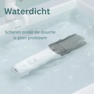 Nuvado Vacuüm Tondeuse Hoofdhaar- Wit - Trimmer- sterke motor - Ingebouwde afzuiging voor snor - Baard - Gezichtshaar- Precisie -Trimmer- Waterdicht - Lange batterij duur - Schoonmaken onder de douche