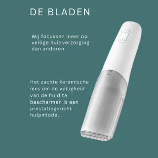 Nuvado Vacuüm Tondeuse Hoofdhaar- Wit - Trimmer- sterke motor - Ingebouwde afzuiging voor snor - Baard - Gezichtshaar- Precisie -Trimmer- Waterdicht - Lange batterij duur - Schoonmaken onder de douche