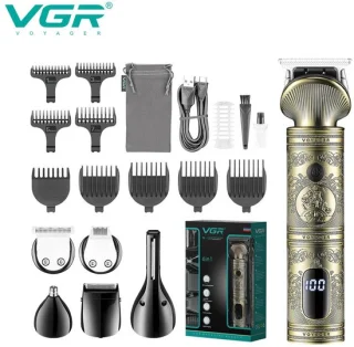 Groomingskit - 6-in-1 Trimmer - Rijp Voor Algemene Verzorging En Reizen - 1 Stuks - Mannen Zwart