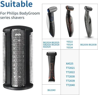 Scheerapparaat Folie Cutter Blade Vervanging voor Bodygroom - Roestvrij Staal, Paars