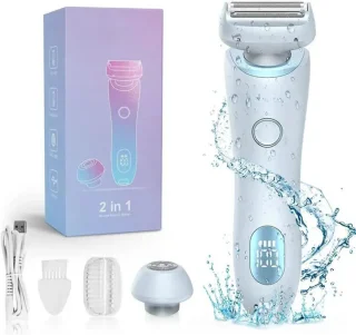 Waterdichte Elektrische- 2 in 1 Scheerapparaat Vrouwen -nat/droog epilator en trimmer voor intieme zones