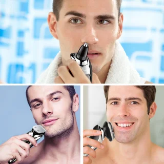 HATTEKER Professioneel 3-in-1 Scheerapparaat voor Mannen – Nat & Droog – Baardtrimmer, Precisietrimmer & Neustrimmer