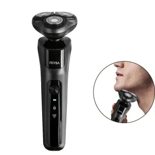 3koppen FEIYBA Scheerapparaat - Usb Oplaadbare Gezicht/Baardtrimmer + Body Shaver - Voor perfecte Lichaamshaar verzorging voor Dames en Heren - Kleur: Zwart