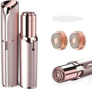 Elektrisch Gezicht Ontharen Apparaat voor Vrouwen - 2 Verwisselbare Opzetstukken - Geschikt voor Bovenlip en Kin - Draadloos en Zachte Huidvriendelijke Werking
