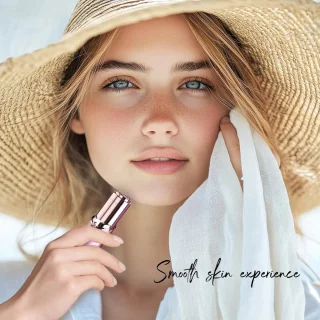 Elektrisch Gezicht Ontharen Apparaat voor Vrouwen - 2 Verwisselbare Opzetstukken - Geschikt voor Bovenlip en Kin - Draadloos en Zachte Huidvriendelijke Werking