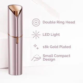 Elektrisch Gezicht Ontharen Apparaat voor Vrouwen - 2 Verwisselbare Opzetstukken - Geschikt voor Bovenlip en Kin - Draadloos en Zachte Huidvriendelijke Werking