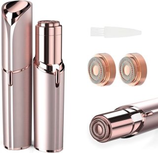 Elektrisch Gezicht Ontharen Apparaat voor Vrouwen - 2 Verwisselbare Opzetstukken - Geschikt voor Bovenlip en Kin - Draadloos en Zachte Huidvriendelijke Werking review