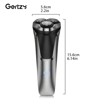 2in1 Gertzy Scheerapparaat - Digitale 3koppen Body Shaver + Precisie/Baardtrimmer - Usb-Oplaadbare 2in1 Shaver - Perfecte Reiseditie + Reisslot - Ultieme Lichaamshaar Verzorging - Zilver