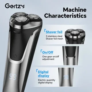 2in1 Gertzy Scheerapparaat - Digitale 3koppen Body Shaver + Precisie/Baardtrimmer - Usb-Oplaadbare 2in1 Shaver - Perfecte Reiseditie + Reisslot - Ultieme Lichaamshaar Verzorging - Zilver