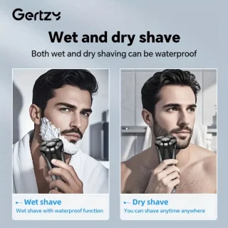 2in1 Gertzy Scheerapparaat - Digitale 3koppen Body Shaver + Precisie/Baardtrimmer - Usb-Oplaadbare 2in1 Shaver - Perfecte Reiseditie + Reisslot - Ultieme Lichaamshaar Verzorging - Zilver