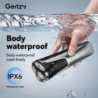2in1 Gertzy Scheerapparaat - Digitale 3koppen Body Shaver + Precisie/Baardtrimmer - Usb-Oplaadbare 2in1 Shaver - Perfecte Reiseditie + Reisslot - Ultieme Lichaamshaar Verzorging - Zilver