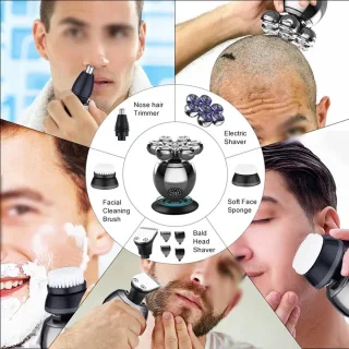 Skull shaver-baardtrimmer-bodygroomer-tondeuze-scheerappraat mannen-5 in 1 scheerapparaat - premium shaver - ook voor gladde benen