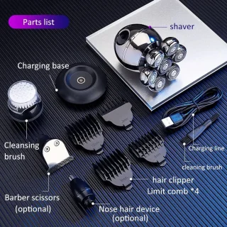 Skull shaver-baardtrimmer-bodygroomer-tondeuze-scheerappraat mannen-5 in 1 scheerapparaat - premium shaver - ook voor gladde benen