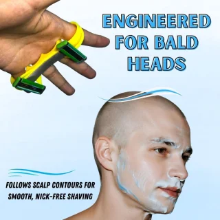 Daity Snelle tondeuse voor kaal haar, handmatige tondeuse voor mannen, zelfzorg-trimmerset voor hoofd, baard en lichaam, snelle dubbele kop, geschikt voor thuis en op reis (1 stuk)