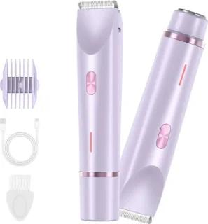 2-in-1 bikinitrimmer voor dames - elektrisch, paars