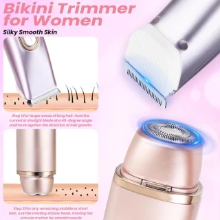 2-in-1 Dames Scheerapparaat & Bikini-trimmer