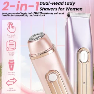 2-in-1 Dames Scheerapparaat & Bikini-trimmer
