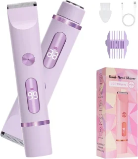 2-in-1 elektrisch intiem scheerapparaat voor vrouwen