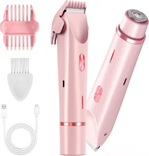 2-in-1 elektrische body- en bikinitrimmer roze