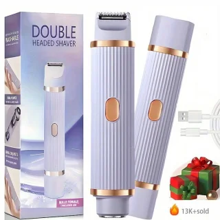 2-in-1 Oplaadbaar Dames Scheerapparaat Body Shaver & Precisietrimmer Paars