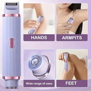2-in-1 Oplaadbaar Dames Scheerapparaat Body Shaver & Precisietrimmer Paars