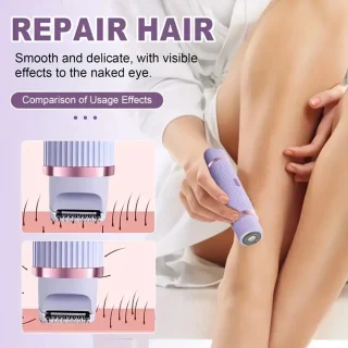 2-in-1 Oplaadbaar Dames Scheerapparaat Body Shaver & Precisietrimmer Paars