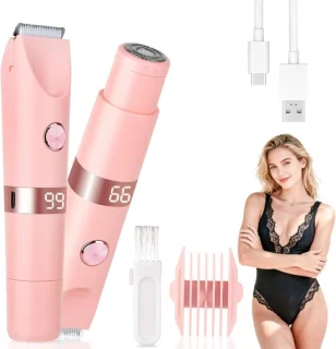 2-in-1 Scheerapparaat & Bikinitrimmer - Roze