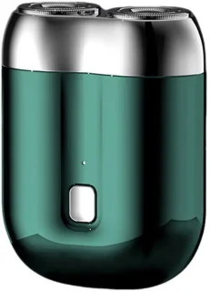 2-kop body shaver met precisie/baardtrimmer, usb oplaadbaar - groen