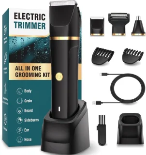 3-in-1 intiem scheerapparaat en neushaartrimmer voor mannen
