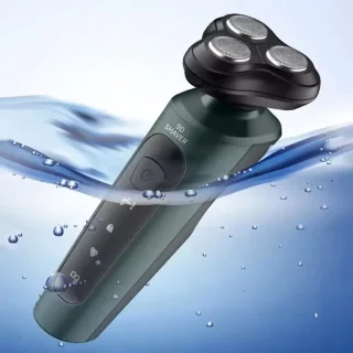3-Koppen 9D Scheerapparaat Groen/Zwart USB Oplaadbaar Unisex