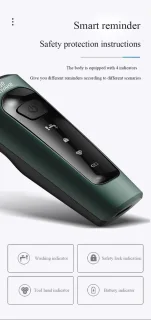 3-Koppen 9D Scheerapparaat Groen/Zwart USB Oplaadbaar Unisex