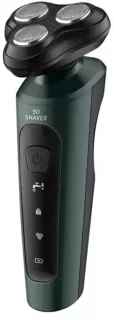 3-Koppen 9D Scheerapparaat Groen/Zwart USB Oplaadbaar Unisex