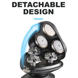 3in1 4D Scheerapparaat Donkergrijs USB Oplaadbaar Trimmer Set