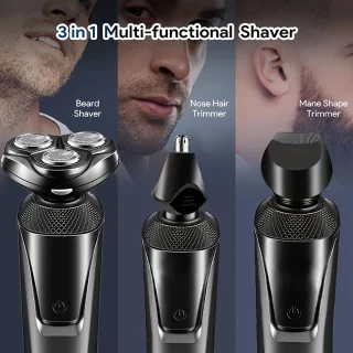 3in1 4D Scheerapparaat Donkergrijs USB Oplaadbaar Trimmer Set