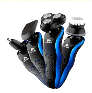 3in1 8D Scheerapparaat USB Oplaadbaar Zwart/Blauw