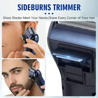 3in1 Scheerapparaat Set Blauw/Zwart - Oplaadbare Trimmer & Body Shaver