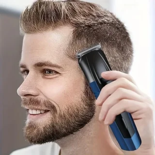 3in1 Scheerapparaat Set Blauw/Zwart - Oplaadbare Trimmer & Body Shaver