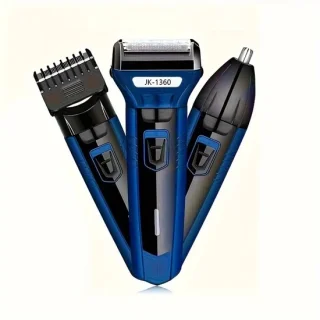3in1 Scheerapparaat Set Blauw/Zwart - Oplaadbare Trimmer & Body Shaver