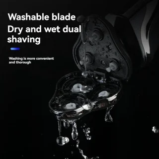 3in1 USB Oplaadbaar Scheerapparaat met Baard- en Neustrimmer Zilver Chrome