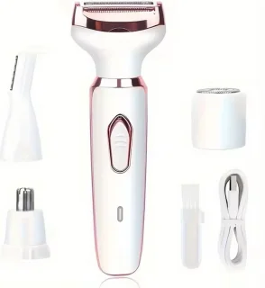 4-in-1 Dames Scheerapparaat USB Oplaadbaar Wit/Roze