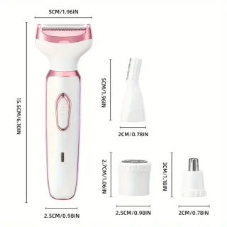 4-in-1 Dames Scheerapparaat USB Oplaadbaar Wit/Roze