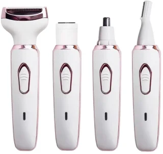4-in-1 Dames Scheerapparaat USB Oplaadbaar Wit/Roze
