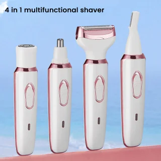 4-in-1 Dames Scheerapparaat USB Oplaadbaar Wit/Roze