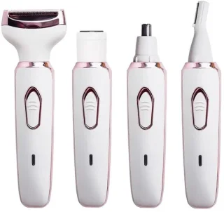 4-in-1 Dames Scheerapparaat USB Oplaadbaar Wit/Roze