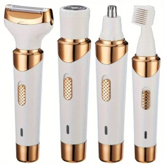 4-in-1 Dames Scheerapparaat Wit/Goud USB-Oplaadbaar