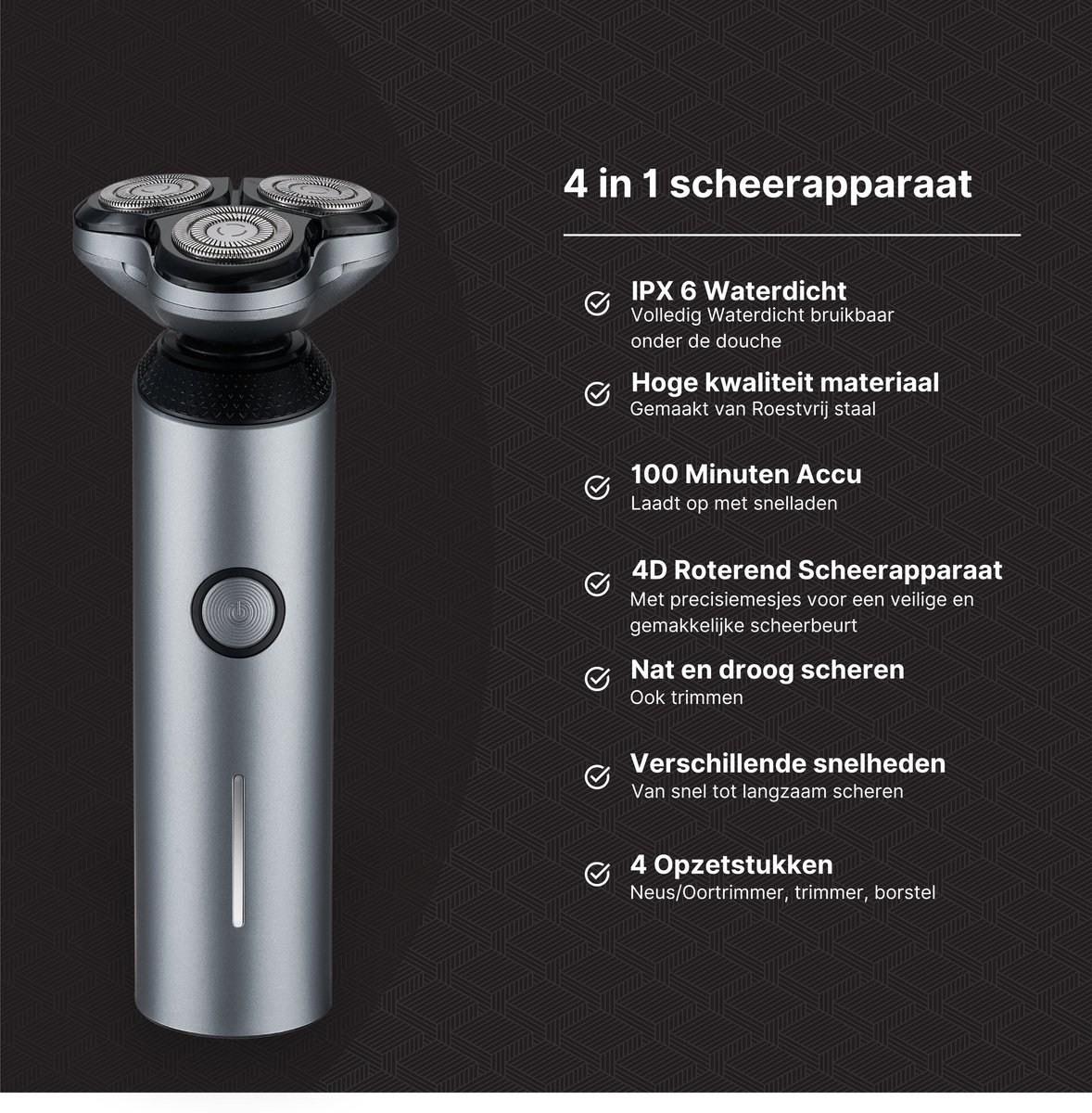 Wat vinden we goed aan de 4 in 1 Scheerapparaat Mannen - Trimmer en Neustrimmer