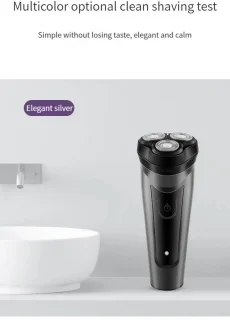 4D TOUCH 3-Koppen Scheerapparaat USB Oplaadbaar Zwart Unisex